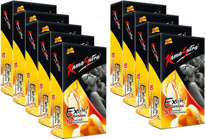 

KamaSutra Nine Excite BANANA Condom(Set of 9, 90S)