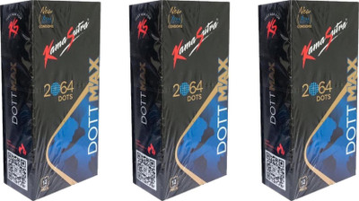 KamaSutra New 2064 Dott MAX 12X3=36 (Concealed/Confidential Packaging) Condom(Set of 3, 36S)