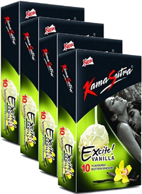 

KamaSutra Four Excite VANILLA Condom(Set of 4, 40S)