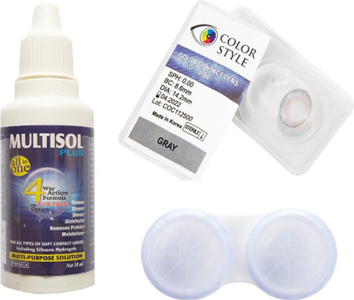

Color Style (Grey) Colored Contact Lenses Half-yearly Contact Lens(0, Grey, Pack of 3)