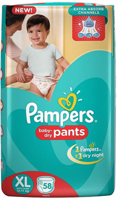 

Pampers Extra Large Size Pants Diapers (58 Count) - XL(58 Pieces)