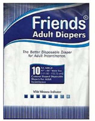 

Friends Adult Diaper Basic 10 Pcs Pack (X-Large) - Pack of 12 Adult Diapers - XL(120 Pieces)