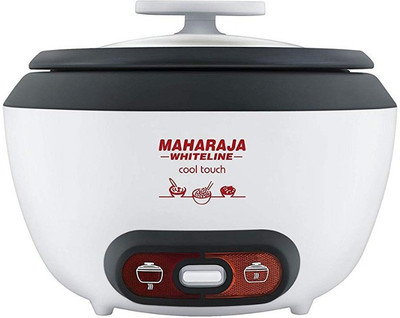 

Maharaja Whiteline Cool Touch (RC-103) Electric Rice Cooker with Steaming Feature(1.8 L, White)