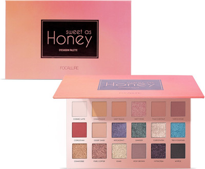 Focallure Sweet As Honey 18 Colors Eyeshadow Palette 18 g(Matte & Metallic)