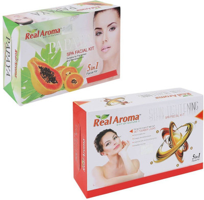 

Real Aroma Papaya Shin Tightning Facial Kit 740 g(Set of 2)