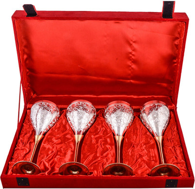 

Ellegent Silver Plated Decorative Platter(Silver, Pack of 4)