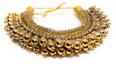 

Pelo Fashionable Hair Gajra For South Indian Wedding & Kuchipudi Dancing Flower (Veni) For Women Hair Accessories Hair Accessory Set(Gold)