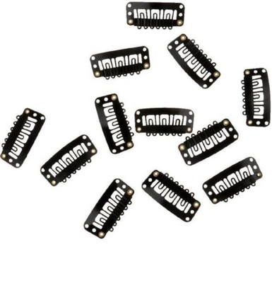 

GULZAR U Shape Snap Clip For Hair Extension Weft Wigs 32mm- Black Tic Tac Clips for Hair Extensions clip 12pcs Hair Clip (Black) Tic Tac Clip(Black)