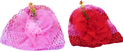 

Proplady Princess Designer (Pack of 2) Floral Baby Head Bands,Head Caps|Hair Accessories for Newborns and Baby Girls|Latest Stylish Head Band, Hair Band, Hair Accessory Set(Pink, Red)