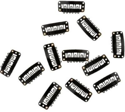 

GULZAR Hair Extension U Shape Snap Clips for Weft Wigs Black (Pack of 12) Hair Clip (Black) Tic Tac Clip (Black) Hair Clip, Tic Tac Clip(Black)