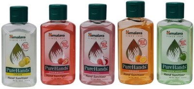 

Himalaya Pure Hand Sanitizer Multi fragrance Combo of 5 packs 100 ml each Total 500 ml(500 ml, Bottle, Pack of 5)