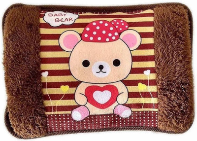 

CRETO Velvet Bear Print Pocket Heat Gel Pad Electric 1 L Hot Water Bag (Multicolor) electric 1 L Hot Water Bag(Multicolor)