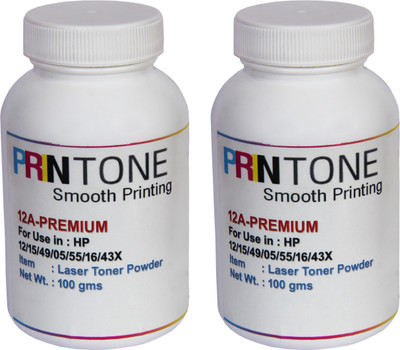 

PRINTONE 12A Laserjet Toner powder Single Color Ink Toner Powder(Black)