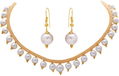 Ttrendy Collection Alloy Gold, White Jewellery Set(Pack of 1)