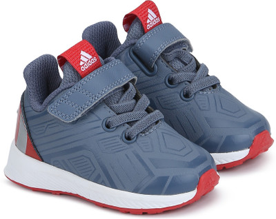 

ADIDAS Boys Lace Running Shoes(Silver, Rawste/tecink/scarle
