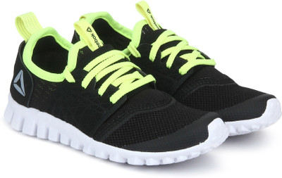 

REEBOK Boys Lace Running Shoes(Black, Black/neon yellow