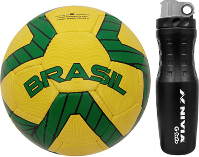 

Nivia Kross world Brazil Football + G2020 Sipper Football Kit