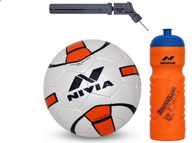 

Nivia Simbolo Football + Encounter 2.0 Sipper + Double action Pump Kit Football Kit
