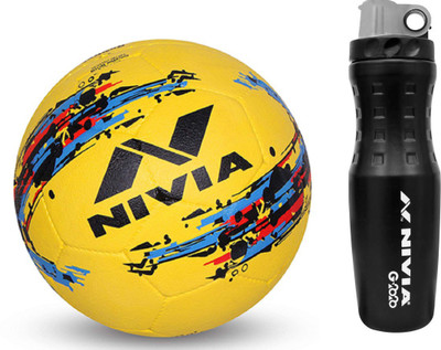

Nivia Storm yellow Football + G2020 Sipper Football Kit