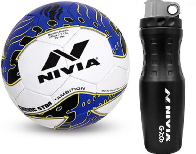 

Nivia Shining Star Ambition Football + G2020 Sipper Football Kit