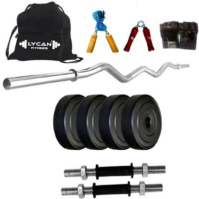 

Lycan 8kg Home Gym WIth 3feet Zigzag Rod Perfect for Gym & Fitness Kit