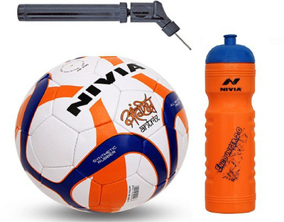 

Nivia Antrix Football With Encounter 2.0 Sipper And Double action Pump Kit Football Kit