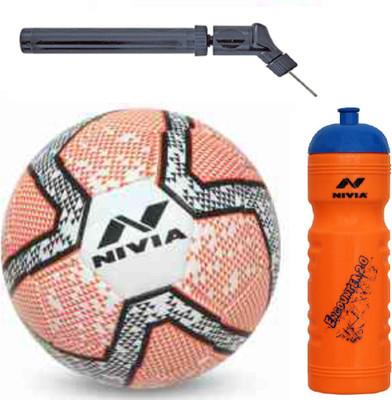 Nivia Rabona 2.0 Pink Football + Encounter 2.0 Sipper + Double action Pump Kit Football Kit