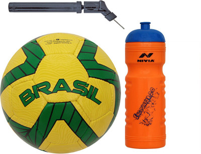 

Nivia KrossWorld Brazil Football + Encounter 2.0 Sipper + Double action Pump Kit Football Kit