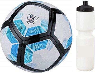 Nice Lalinga White Blue Football With Sipper Combo Football Kit