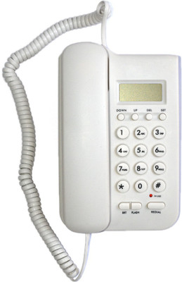 

durgaenterprises Spirit 200 Corded Landline Phone(White)