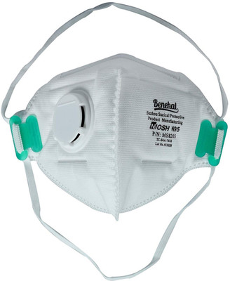 

Benehal NIOSH-Approved N95 Particulate Filtering Facepiece Anti-Pollution Respirator Mask(White, Pack Of 1 pcs) 8265 Mask