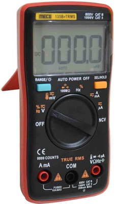 Meco 135B+ TRMS with Calibration Certificate Digital Multimeter(Red 4000 Counts)