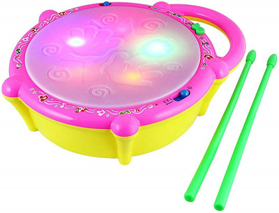 

Flabo Flash Drum with Light and Music Toy(Multicolor)
