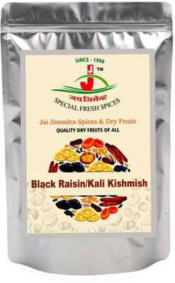 

Jai Jinendra Dry Fruits Black Raisin/Kali Kishmish/Kali Daakh) - 400 gm Raisins(400 g, Pouch)