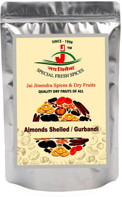 

Jai Jinendra Dry Fruits Almonds Gurbandi Whole Shelled California Natural (Badam) [Sabut Badam Gurbandi, Rich in Oil] Grade - 900 gm Almonds(900 g, Pouch)