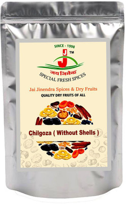 

Jai Jinendra Dry Fruits Premium Fresh and Hygienic Without Shelled Pine Nuts/Chilgoza - 200 gm Pine Nuts(200 g, Pouch)