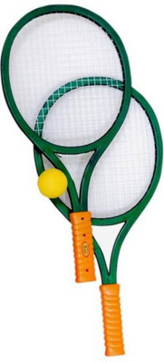 

BM Rackets With Ball Set Of 2 (Green, Orange)(Multicolor)
