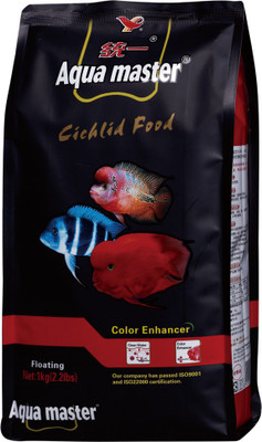 

Aqua master Medium Floating Pellet Cichlid Fish 1 kg Dry Fish Food