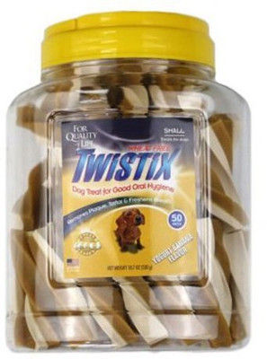 

twistix Yogurt Banana Canister Small 50 Sticks Banana, Yogurt Dog Treat(50 g)