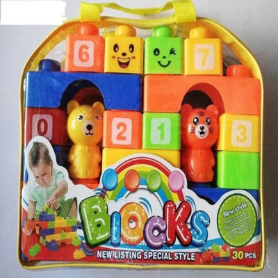 

Starsky BLOCKS 30 PC BIG SIZE BLOCKS SET IN BAGÂ Â (Multicolor)(30 Pieces)