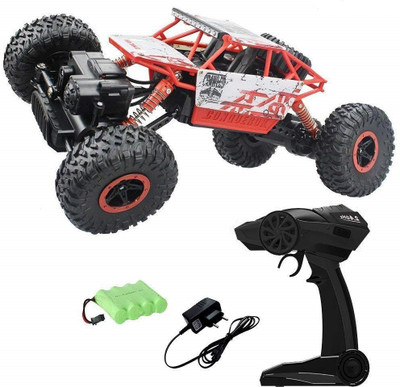 

RGB GROUP Remote Controlled Monster Truck, 4 Wheel Drive, 1:18 Scale 2.4 Ghz (Red)(Red)