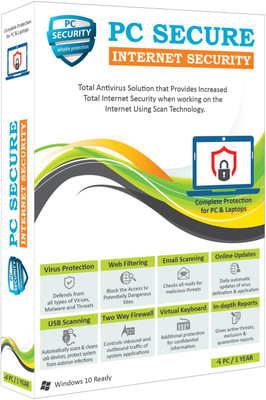 PC Secure Internet Security 4.0 User 1 Year(CD/DVD)