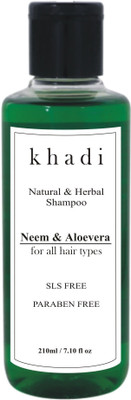 

Khadi Neem & Aloevera Shampoo Anti Dandruff Shampoo (SLS & Paraben Free)(210 ml)