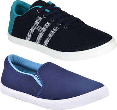 

BRUTON COMBO FITMAN & MCW-145 BLUE Sneakers For Men(Black, Blue, Multicolor
