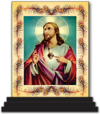 Vprint Jesus Crist Car Dashboard idols Figurine Showpiece Decorative Showpiece  -  12 cm(Wood, Multicolor)