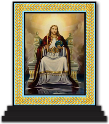 Vprint jesus Christ Car Dashboard idols Figurine Showpiece Decorative Showpiece  -  12 cm(Wood, Multicolor)