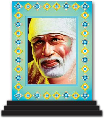 Vprint Sai Baba ji Car Dashboard idols Figurine Showpiece Decorative Showpiece  -  12 cm(Wood, Multicolor)