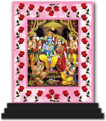 Vprint Ram Darbaar Car Dashboard idols Figurine Showpiece Decorative Showpiece  -  12 cm(Wood, Multicolor)