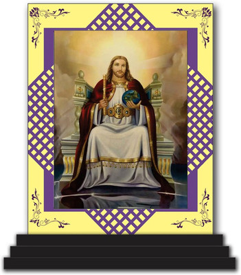 Vprint jesus Christ Car Dashboard idols Figurine Showpiece Decorative Showpiece  -  12 cm(Wood, Multicolor)