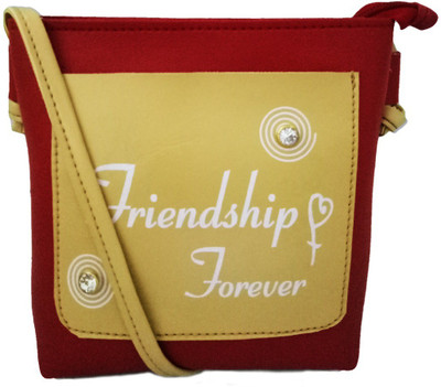 

bandicoot Women Casual Maroon, Tan PU Sling Bag